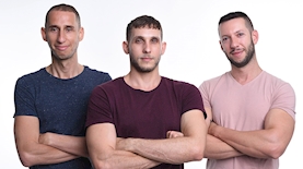 מימין: דותן ברוך, אמנון ספקטור, ערן לוי-זקש, צילום: מאיר כהן