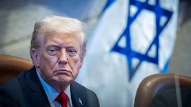 דונלד טראמפ בכנסת ישראל, צילום: פלאש 90/ יונתן זינדל