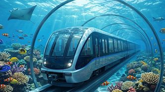 רכבת תת ימית-אילוסטרציה AI