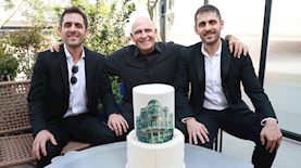 דוד פתאל עם נדב מימין ואסף, צילום: דנה קופל