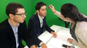 יקי אדמקר וארי גלהר בצילומי 'המיץ של הצ'ולנט', צילום: יח"צ