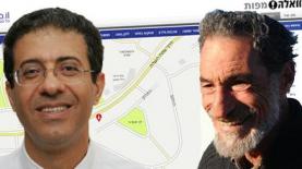 בני קצובר (מימין) ואילן ישועה, על רקע מפה של וואלה מפות (צילום: יח"צ, ועד מתיישבי השומרון), צילום: יח"צ, ועד מתיישבי השומרון