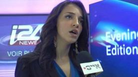 מתחילים להכיר אותנו. מגישת החדשות של i24new לוסי אהריש (צילום: אייסTV), צילום: צילום: אייסTV