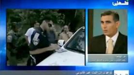 פשיטת המשטרה (מתוך שידורי תחנת הטלוויזיה 'פלסטין'), צילום: מתוך שידורי תחנת הטלוויזיה 'פלסטין'