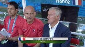 מאמן צרפת במשחק מול אקוודור (צילום מסך: ערוץ 1), צילום: צילום מסך: ערוץ 1