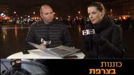 תמר איש שלום ואור הלר, בשידור מפריז אתמול (צילום מסך: ערוץ 10), צילום: צילום מסך: ערוץ 10