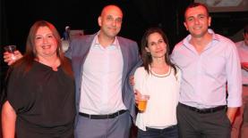 שי באב"ד, אורית פרקש הכהן, איתי בן חורין ואוה מדז'יבוז', במסיבה של משרד בן חורין אלכסנדרוביץ', צילום: חן גלילי