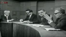 דוד בן גוריון באולפן מוקד, בתחילת שנות ה-70, צילום: צילום: באדיבות רשות השידור