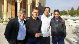 חוגגים 20 שנה לרדיו דרום. אלמוג בוקר, ירון ששון, דני קושמרו ויוסי סבן, מבעלי קבוצת תחנות ישראל, צילום: יח"צ