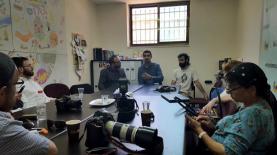 אנשי התקשורת החרדים והדתיים בפגישה עם פעילים ואישי ציבור פלסטינאים, צילום: יח"צ