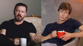 עופר שכטר וריקי ג'רוויס, צילום: יח"צ/ צילום מסך