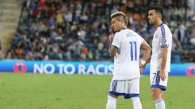 ערן זהבי ומאור בוזגלו במדי הנבחרת נגד ליכטנשטיין, צילום: ישי נאמן, באדיבות אתר ישראל ספורט