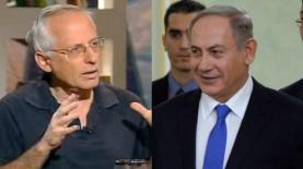 ראש הממשלה בנימין נתניהו, והעיתונאי יגאל סרנה, צילום: חיים צח - לע"מ, הטלוויזיה החינוכית