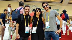 ליאו ברנט. מימין: אדם פולצ'ק, עידית צוקרמן סמנכ"לית לקוחות במשרד ועמי אלוש, צילום: יח"צ