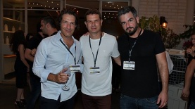 אדלר חומסקי. אורי עיני, רן ברון ואמיר גיא, צילום: אבשלום ששוני