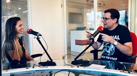 תומס סגיס מארח את ליהיא גרשוביץ בתכניתו הכל זהב ברדיו תל אביב, צילום: רדיו תל אביב