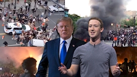 צוקרברג, טראמפ, מחאות בארה"ב, צילום: פייסבוק, gettyimages, מסך CNN, MSNBC