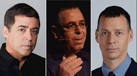 עמית סגל, אלי ציפורי, בן כספית, צילום: מתוך עמודי הפייסבוק של עמית סגל ואלי ציפורי