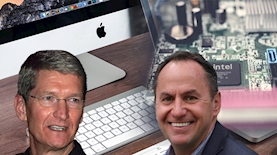 בוב סוואן מנכ"ל אינטל,  טים קוק מנכ"ל אפל, צילום: יחצ, ויקיפדיה, pexels