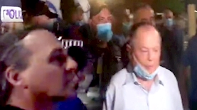 אבישי בן חיים בהפגנה