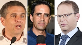 אביעד גליקמן, אלמוג בוקר, ינון מגל, צילום: חדשות 13, צילום פייסבוק/אלמוג בוקר, מירי צחי
