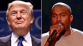 קניה ווסט, דונלד טראמפ, צילום: מסך Gage Skidmore, MTV