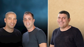 טדי שגיא, גיא ורדי ויניב אמזלג, צילום: יונתן בלום, סטודיו Twims