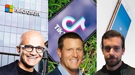 טיקטוק קווין מאייר מיקרוסופט סאטיה נאדלה  טוויטר ג'ק דורסי, צילום: רשתות חברתיות