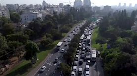 פקקים בארץ, צילום: מסך החדשות 12