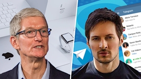 פאבל דורוב, טים קוק, צילום: מתוך פייסבוק