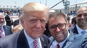אורן חזן ודונלד טראמפ, צילום: טוויטר אורן חזן