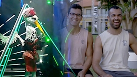 נינג'ה ישראל, הזמר במסכה, צילום: מסך קשת 12