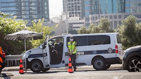 מחסום משטרתי, צילום: מרים אלסטר, פלאש90