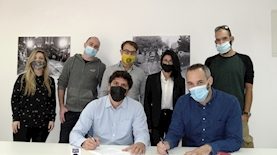 טקס החתימה של הארגון החדש, צילום: ארגון העיתונאים