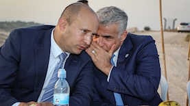 לפיד ובנט, צילום: גרשון אלינסון פלאש 90