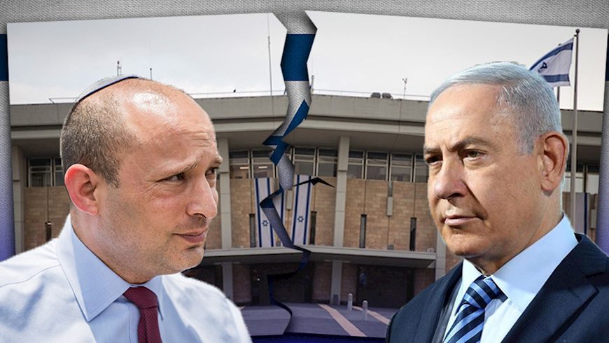 נתניהו מול בנט, צילום: יונתן סינדל פלאש 90 עריכה אייס