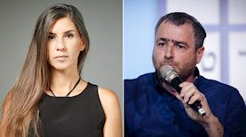 שמעון ריקלין, אורלי בר לב, צילום: ויקיפדיה, פלאש 90 /אמיר לוי