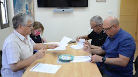 מעמד החתימה על ההסכם, צילום: דוברות המכללה האקדמית צפת