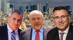 גדעון סער, אביגדור ליברמן, זאב אלקין, צילום: פלאש 90/ יונתן זינדל, פייסבוק/אביגדור ליברמן