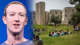 מארק צוקרברג והסטודנטים, צילום: פלאש 90