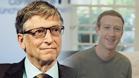 מארק צוקרברג, ביל גייטס, צילום: יוטיוב/ CNN Business