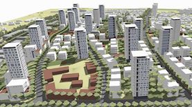 התוכנית להתחדשות עירונית ברמת אליהו. הדמיה: משרד נעמה מליס אדריכלות ובינוי ערים