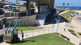 העבודות להקמת המרכז הימי בבת גלים, צילום: דוברות עיריית חיפה