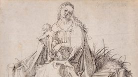 "הבתולה והילד עם הפרח על ספסל עשב", צילום: (Courtesy of Agnews Gallery)