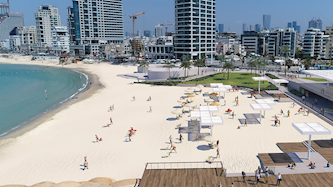 הדמיה של חוף הדולפינריום, צילום: עיריית תל אביב