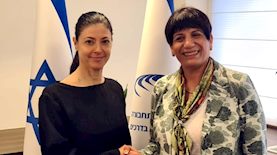 שרת התחבורה, מרב מיכאלי, וראש העיר כפר יונה, שושי כחלון כידור