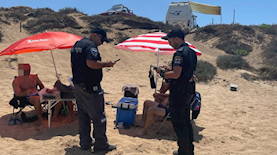 תגבור אכיפה בחוף נהרייה, צילום: שמעון רבן