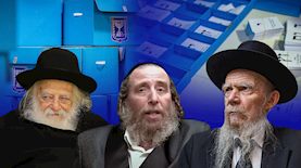 הרב גרשון אדלשטיין, הרב מרדכי בלוי, הרב חיים קנייבסקי, צילום: פלאש 90/ אהרון קרון, יונתן זינדל, יעקב כהן, מסך ערוץ 13