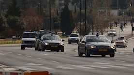 שיירת ראש הממשלה, צילום: פלאש 90