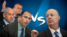 צחי הנגבי, שמחה רוטמן, בנימין נתניהו, יריב לוין, צילום: פלאש 90/ יונתן זינדל, נועם רבקין פנטון